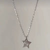 Jewelry Alloy Fivepointed Star Spiral Pattern Electroplating Necklace For Women