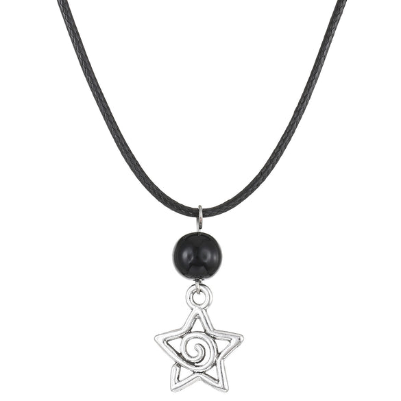 Jewelry Alloy Fivepointed Star Spiral Pattern Electroplating Necklace For Women