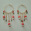 Jewelry Alloy Forest Style Mushroom Leaf Flower Exaggerated Pendant Tassel Earrings Electroplated
