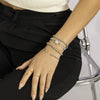 Jewelry Alloy Full Twist Chain Bracelet Geometric Style Diamond Design For Women