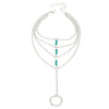 Jewelry Alloy Geometric Beaded Women's Multilayer Chain Bracelet With Electroplating