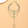 Jewelry Alloy Geometric Beaded Women's Multilayer Chain Bracelet With Electroplating