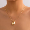 Jewelry Alloy Geometric Comma Water Drop Pendant Necklace With Electroplating And Snake Bone Chain For Women