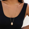 Jewelry Alloy Geometric Comma Water Drop Pendant Necklace With Electroplating And Snake Bone Chain For Women