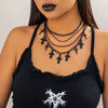Jewelry Alloy Geometric Cross Chain Necklace Electroplated For Women Sweet And Cool Style