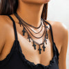 Jewelry Alloy Geometric Cross Chain Necklace Electroplated For Women Sweet And Cool Style
