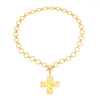 Jewelry Alloy Geometric Cross Pendant Necklace Electroplated Cold Style Clavicle Chain For Women