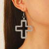 Jewelry Alloy Geometric Cross Pendant Necklace Electroplated Cold Style Clavicle Chain For Women