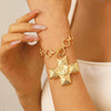 Jewelry Alloy Geometric Cross Pendant Necklace Electroplated Cold Style Clavicle Chain For Women
