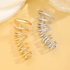 Jewelry Alloy Geometric Cut Out Semicircular Wheel Tragus Clip Earring Electroplating Women's Style