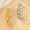 Jewelry Alloy Geometric Cut Out Semicircular Wheel Tragus Clip Earring Electroplating Women's Style