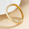 Jewelry Alloy Geometric Exaggerated Electroplated Water Drop Open Bracelet