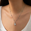Jewelry Alloy Geometric Fivepointed Star Starfish Conch Wax Thread Knot Electroplating Necklace For Women