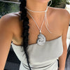 Jewelry Alloy Geometric Fivepointed Star Starfish Conch Wax Thread Knot Electroplating Necklace For Women