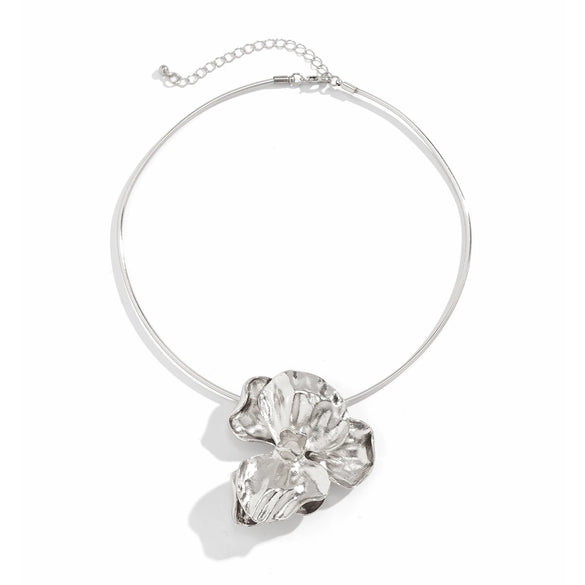 Jewelry Alloy Geometric Flower Choker Necklace For Women