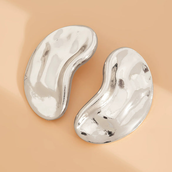 Jewelry Alloy Geometric Folding Water Drop Pendant Earrings Electroplating