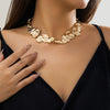 Jewelry Alloy Geometric Handmade Chain Irregular Collar Choker Lava Necklace For Women