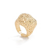 Jewelry Alloy Geometric Heartshaped Electroplated Ring For Women