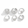 Jewelry Alloy Geometric Irregular Arc Ring Electroplating For Women