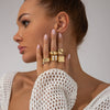 Jewelry Alloy Geometric Irregular Ring Electroplated Fashion Retro