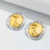 Jewelry Alloy Geometric Oval Electroplated Exaggerated Elegant Earrings For Women
