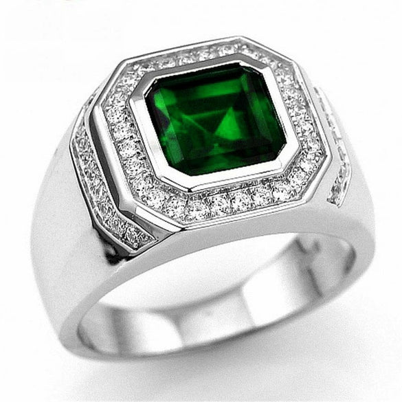 Jewelry Alloy Geometric Pattern Electroplated Twocolor Plating Inlaid Goose Eggshaped Zircon Engagement Ring