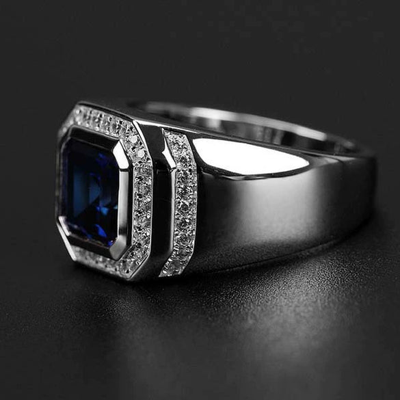 Jewelry Alloy Geometric Pattern Electroplated Twocolor Plating Inlaid Goose Eggshaped Zircon Engagement Ring