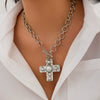 Jewelry Alloy Geometric Pendant Clavicle Chain With Electroplating For Women