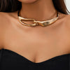 Jewelry Alloy Geometric Punk Style Buckle Collar Clavicle Chain Choker For Women
