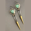Jewelry Alloy Geometric Retro Long Tassel Spike Electroplated Earrings For Women