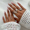 Jewelry Alloy Geometric Simple Style Water Drop Open Ring Electroplating For Women