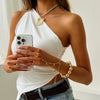 Jewelry Alloy Geometric Spiral Beaded Chain Electroplating Women's Hand Chain Clavicle Chain