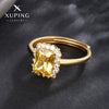 Jewelry Alloy Geometric Square Light Luxury Open Ring For Women Electroplated