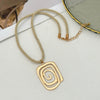 Jewelry Alloy Geometric Style Irregular Round Bead Bracelet And Spiral Pendant Necklace With Electroplating