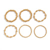 Jewelry Alloy Geometric Style Irregular Round Bead Bracelet And Spiral Pendant Necklace With Electroplating