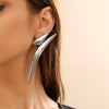Jewelry Alloy Geometric Triangle Elbow Stud Earrings Electroplating For Women