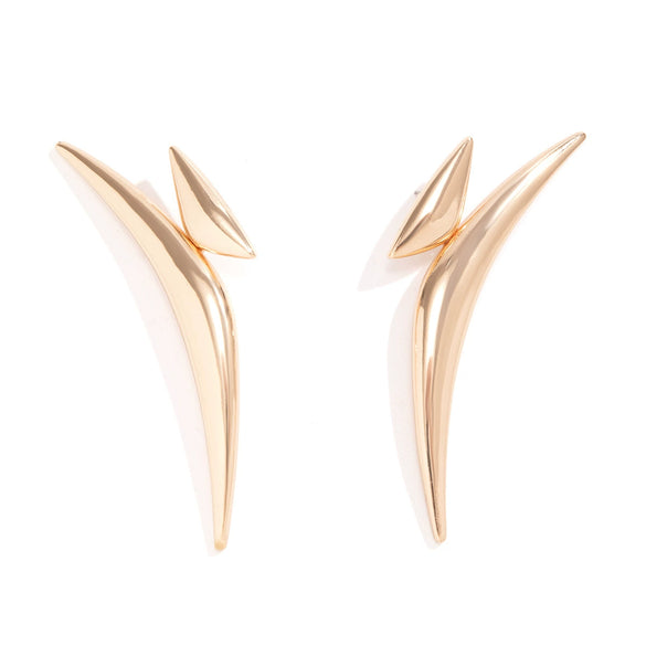 Jewelry Alloy Geometric Triangle Elbow Stud Earrings Electroplating For Women