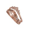 Jewelry Alloy Geometric Vshaped Garland Engagement Wedding Ring Set For Ladies With Electroplating