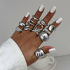 Jewelry Alloy Geometric Water Drop Hug Open Ring Electroplating For Women