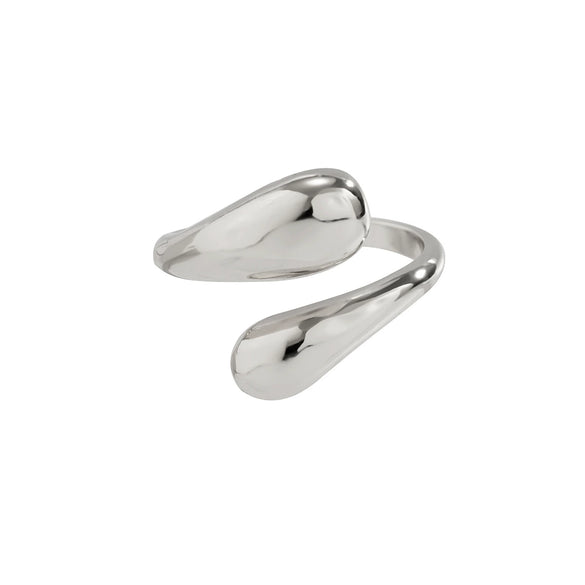 Jewelry Alloy Geometric Water Drop Hug Ring Electroplating Hip Hop Style For Women