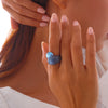 Jewelry Alloy Geometric Water Drop Hug Ring Electroplating