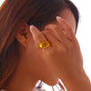 Jewelry Alloy Geometric Water Drop Hug Ring Electroplating