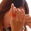 Jewelry Alloy Geometric Water Drop Hug Ring Electroplating