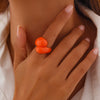 Jewelry Alloy Geometric Water Drop Hug Ring Electroplating