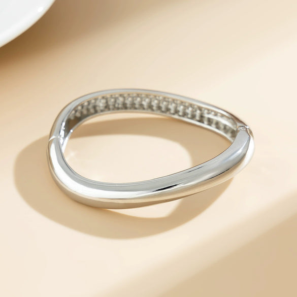 Jewelry Alloy Glossy Spring Bracelet Set Fashion Geometric Electroplating Design