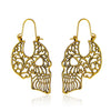 Jewelry Alloy Gothic Retro Cut Out Carved Skull Geometric Electroplated Women's Earrings