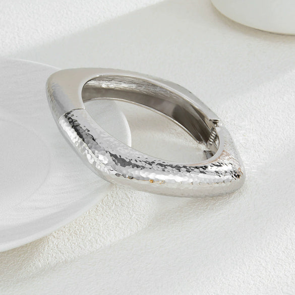 Jewelry Alloy Hammered Electroplated Irregular Exaggerated Bracelet For Women