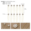 Jewelry Alloy Handmade Flower Rhinestone Ushaped Hair Fork Hair Accessories