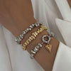 Jewelry Alloy Heart Geometric Clavicle Chain Electroplating Light Luxury Style