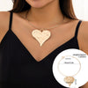 Jewelry Alloy Heart Geometric Pendant Collar Necklace For Women